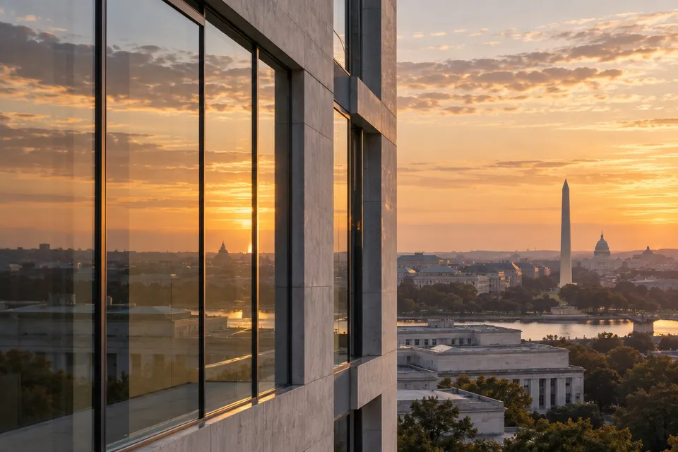 Washington, DC skyline at sunrise